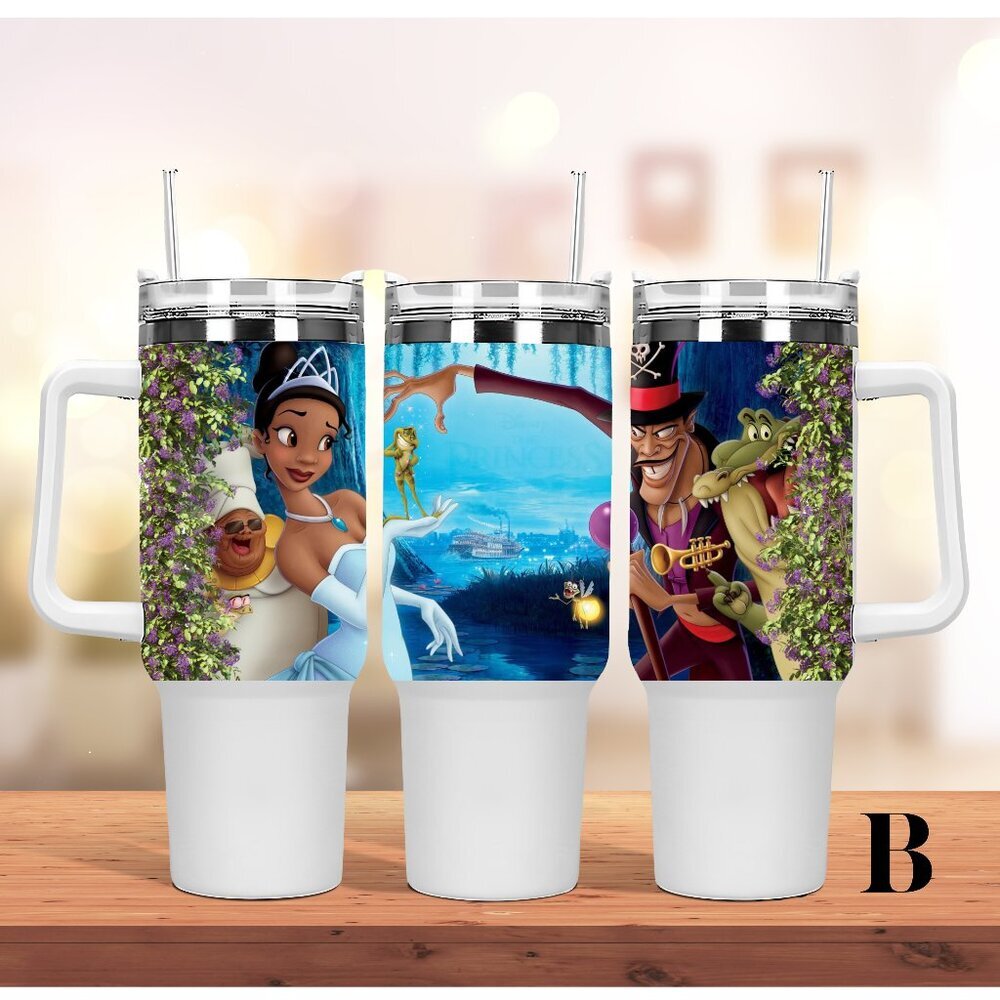 Disney Princess Tiana The Princess and the Frog 40oz Tumbler double wall stainle